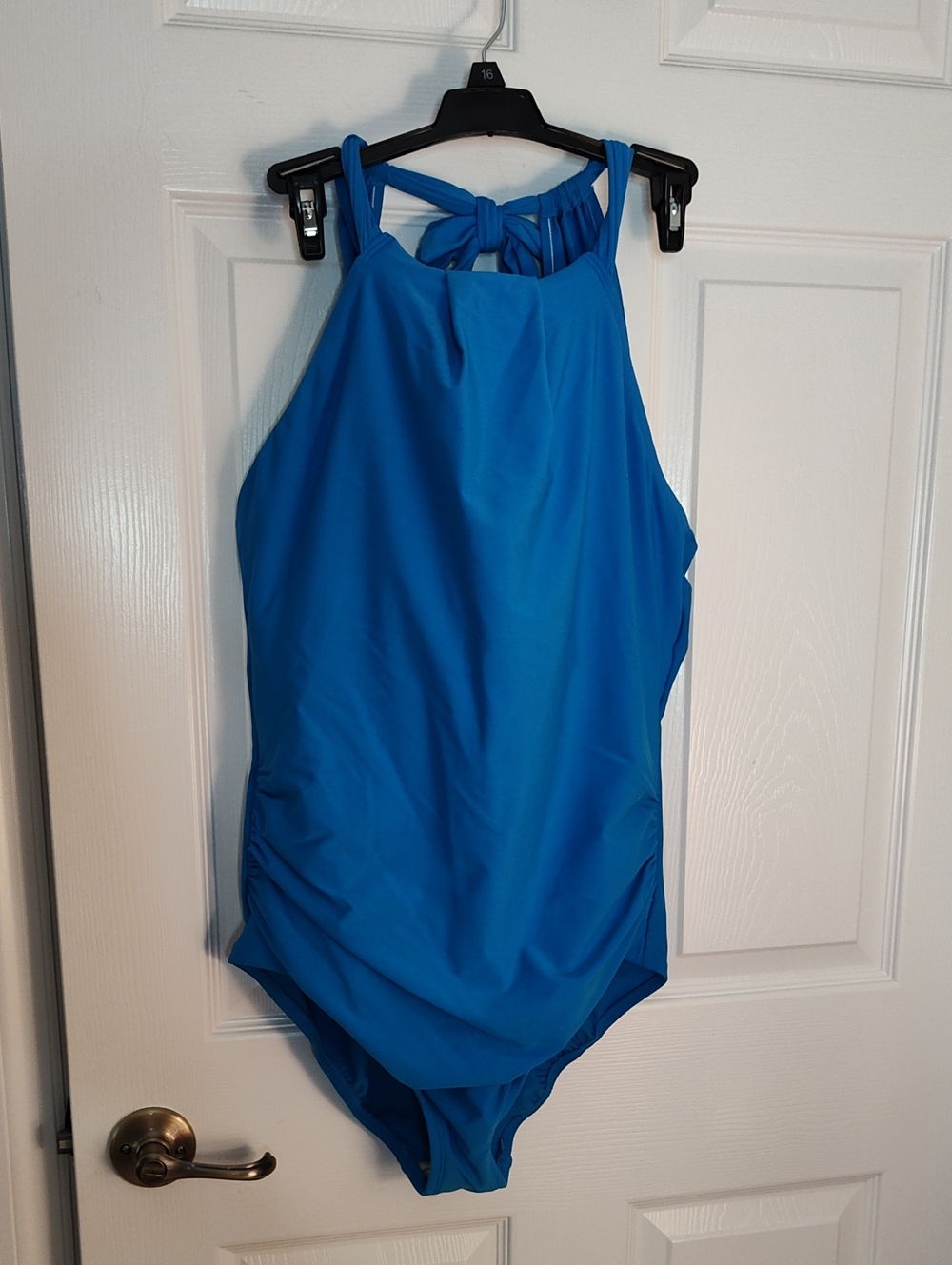 Magicsuit Solid Royal Blue High-Neck One-Piece Swimsuit